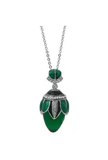 Green Enamel Water Drop Royal Egg Pendant Necklace