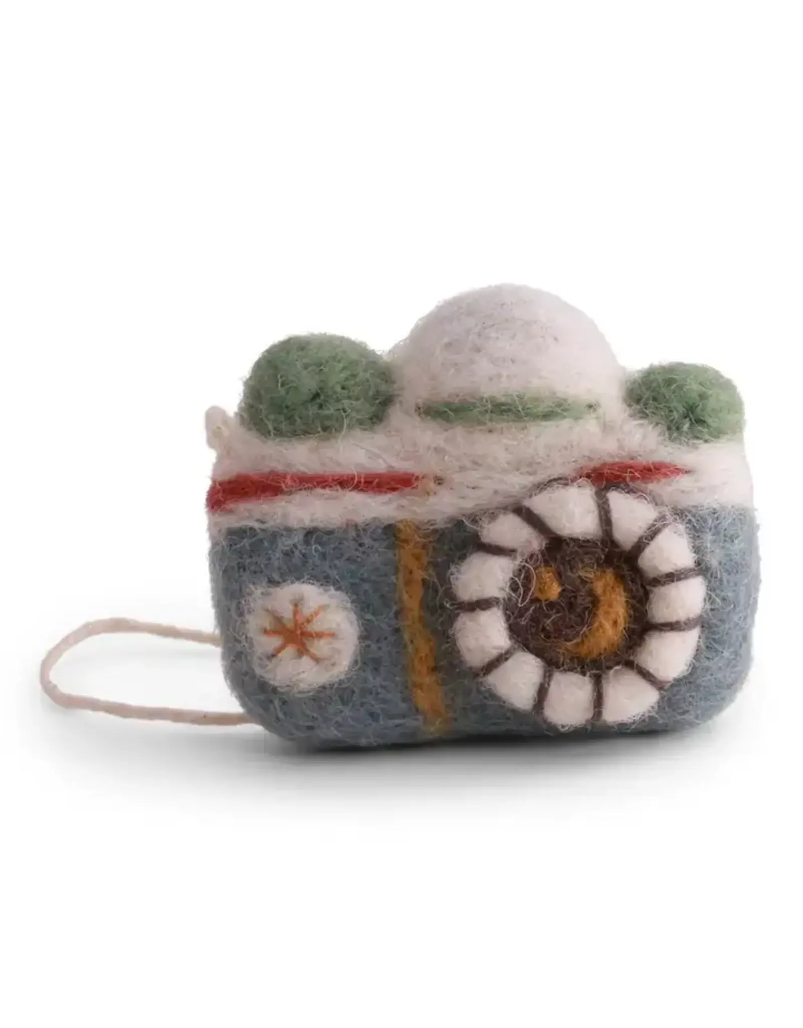Camera Felted Wool Ornament