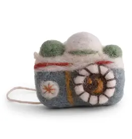 Camera Felted Wool Ornament