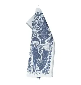 Forest Grove Cotton-Linen Towel in Blueberry