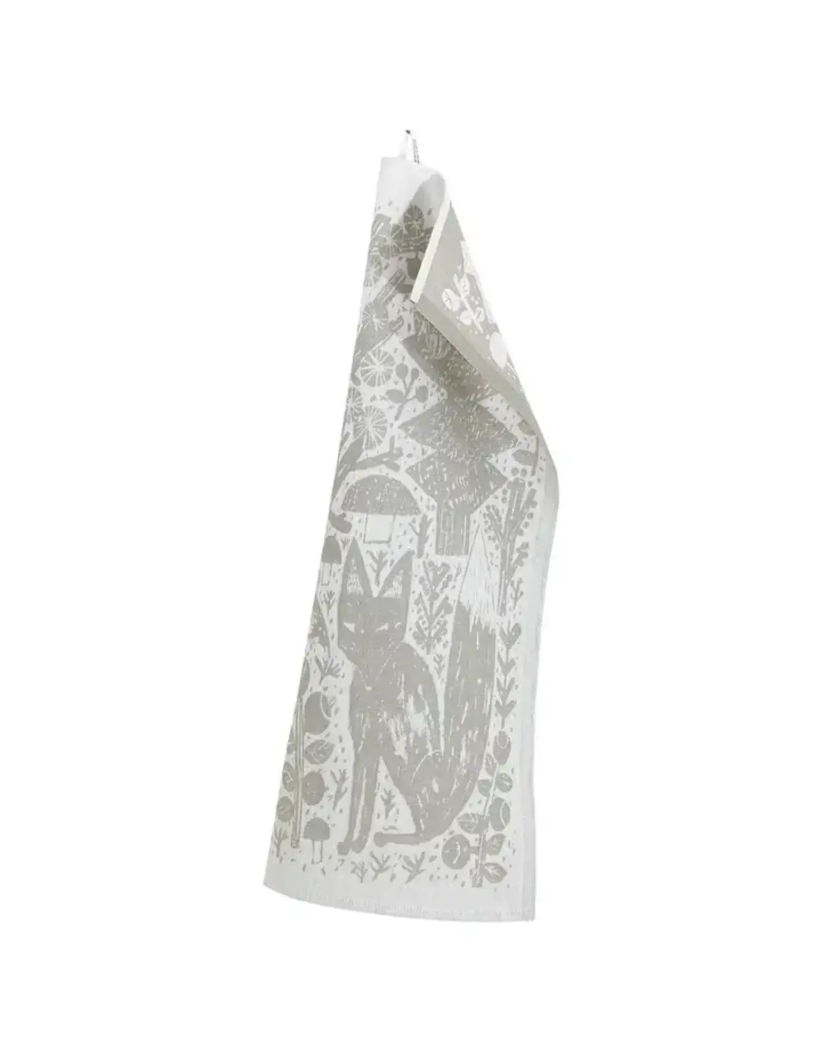 Forest Grove Cotton-Linen Towel in Light Grey