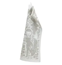 Forest Grove Cotton-Linen Towel in Light Grey