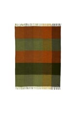 Baltic Check Woven Wool Throw in Green
