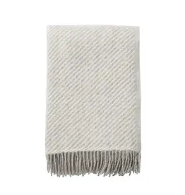 Klippan Karl White Melange Woven Wool Throw