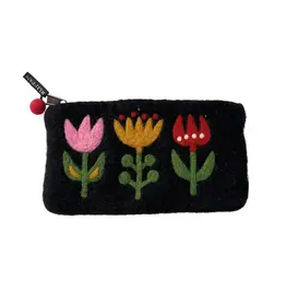 Tulips Felted Wool Purse