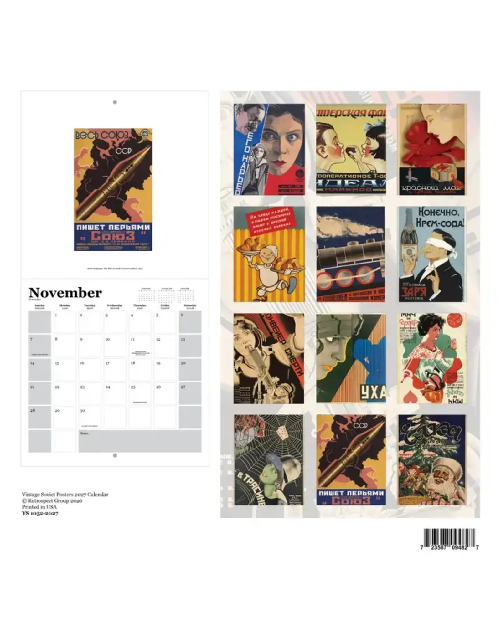Vintage Soviet Posters Calendar 2027