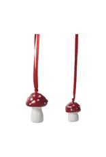 Ceramic Toadstool Mushroom Ornament 2 Pack