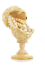 Golden Fabergé Style Egg with Pearls