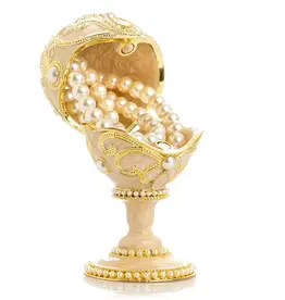 Golden Fabergé Style Egg with Pearls