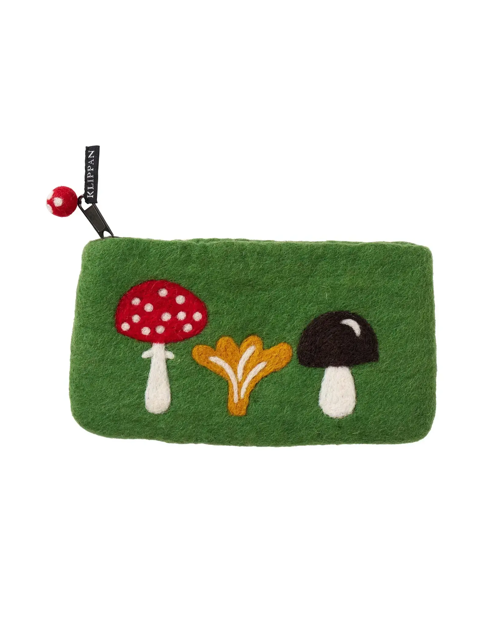 Mushrooms Felted Wool Purse