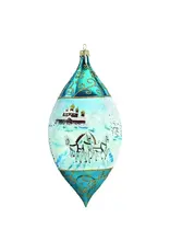 Russian Troika Glass Drop Ornament