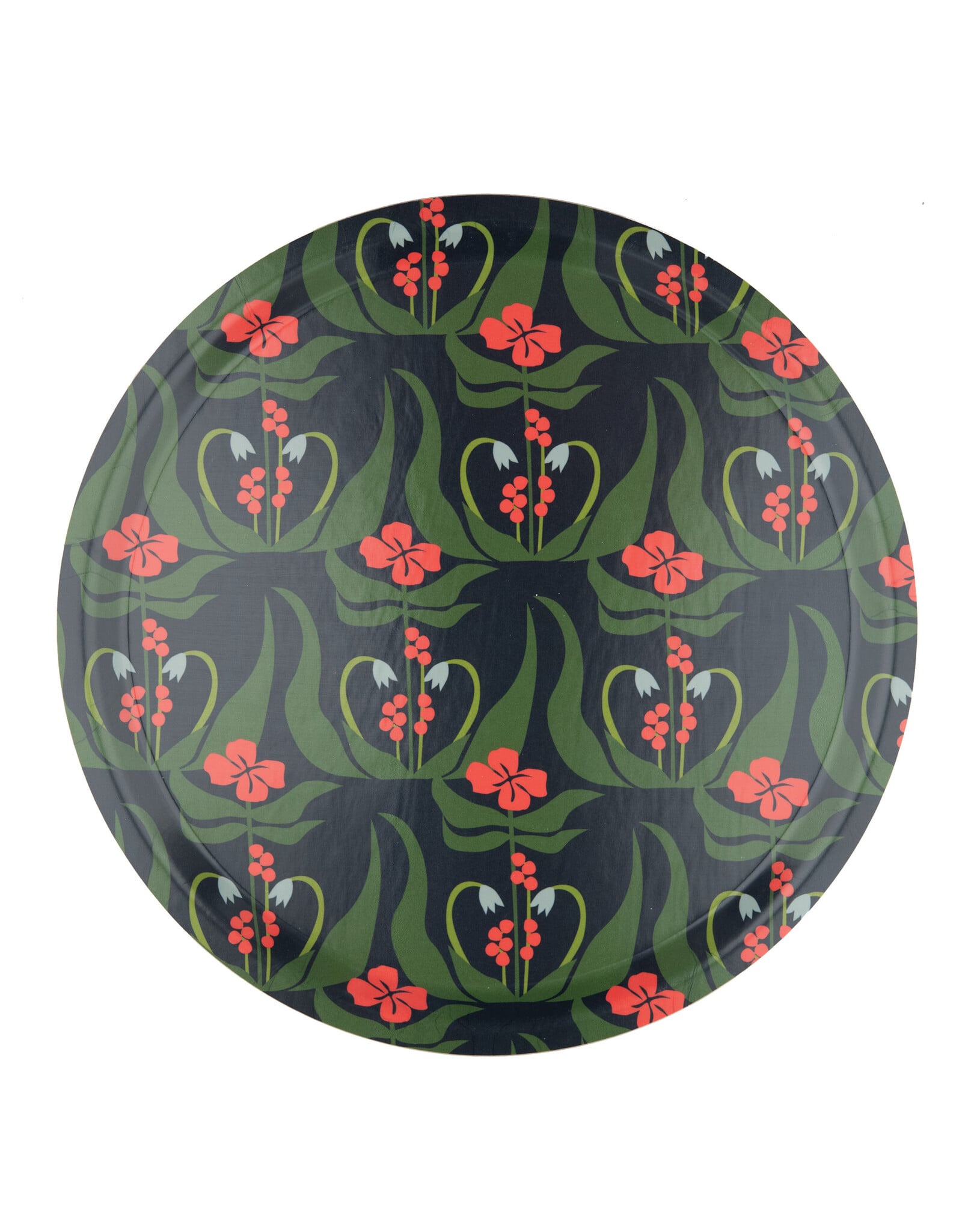 Art Nouveau Birch Round Tray