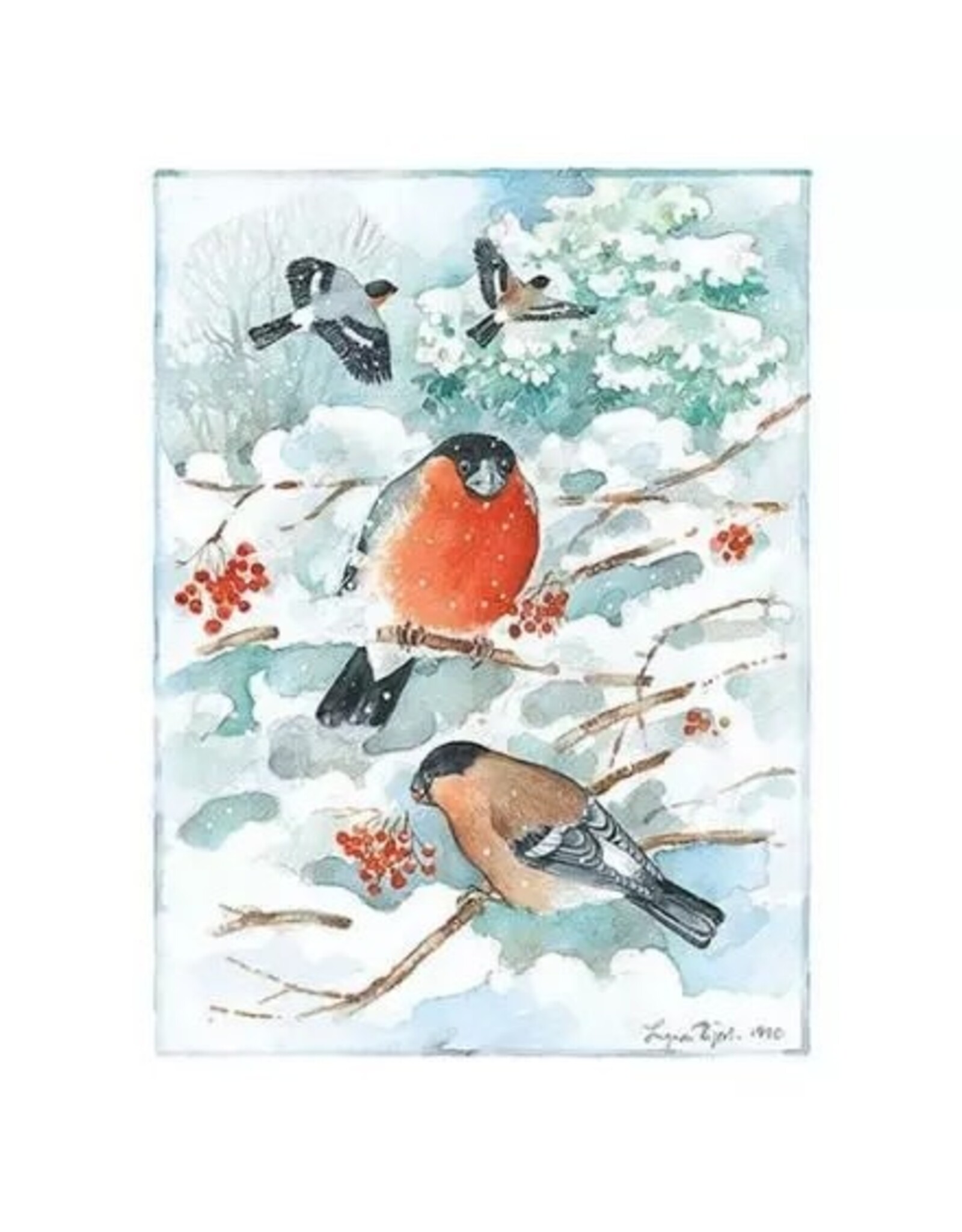 Bullfinches Postcard