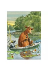 Cow Fishing Postcard