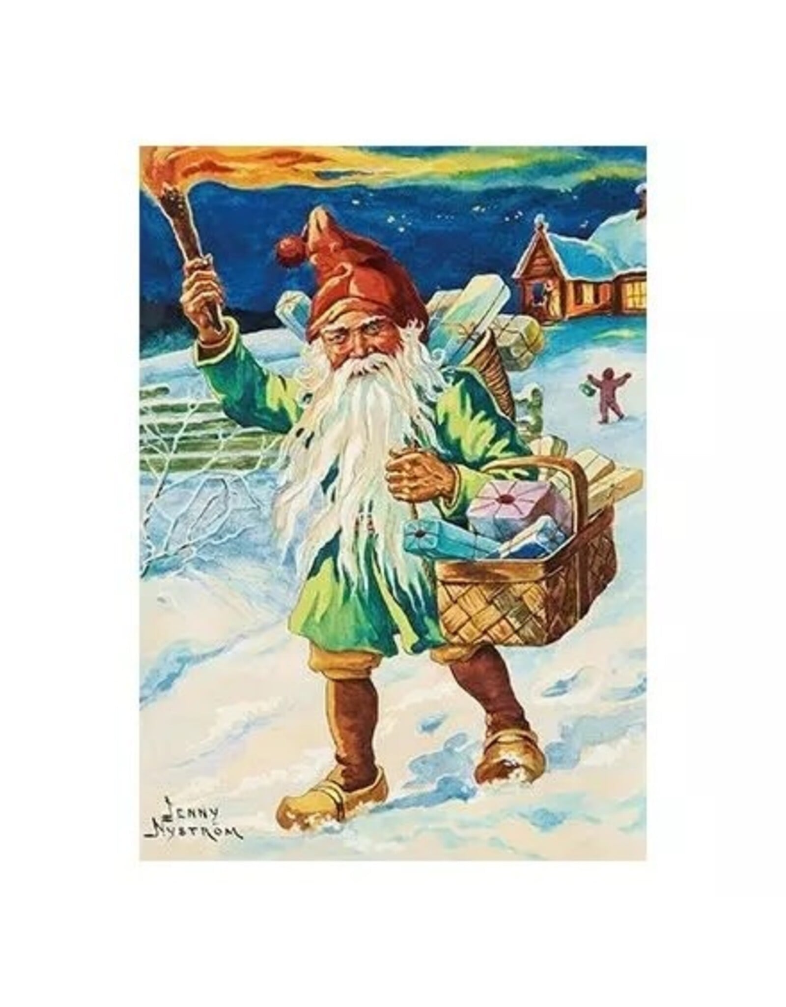 Little Santa with Torch Postcard