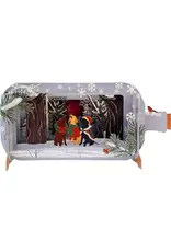 Holiday Dogs in the Forest Message in a Bottle Pop-Up Card