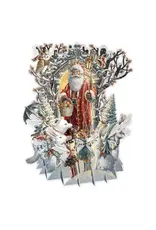 Woodland Santa Holiday Pop-Up Card