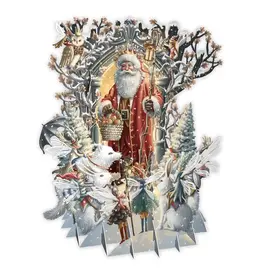 Woodland Santa Holiday Pop-Up Card