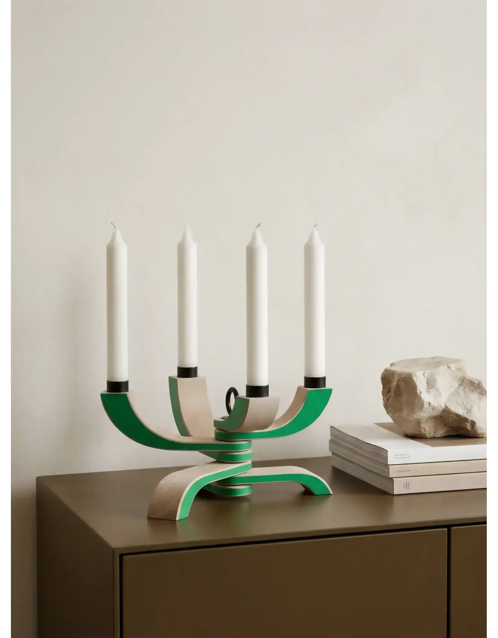 Northern Light Candle Holder in Green