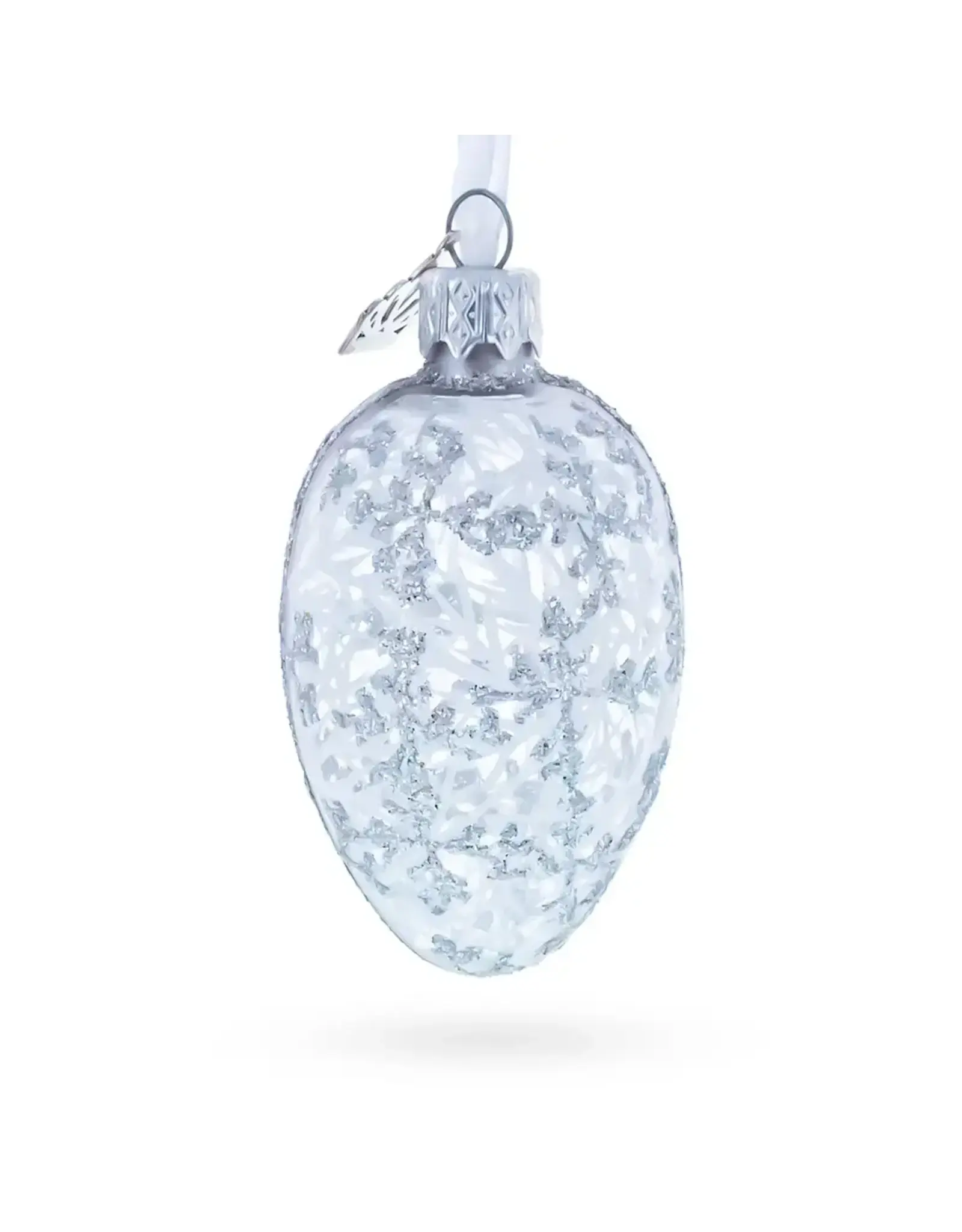 1913 Winter Mini Glass Fabergé Style Egg Ornament