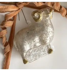 Sparkling Horned Sheep Ornament