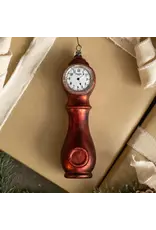 Shiny Red Clock Ornament