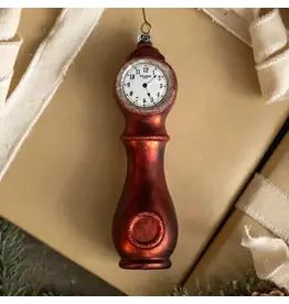 Shiny Red Clock Ornament