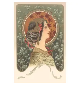 Art Nouveau Profile Magnet