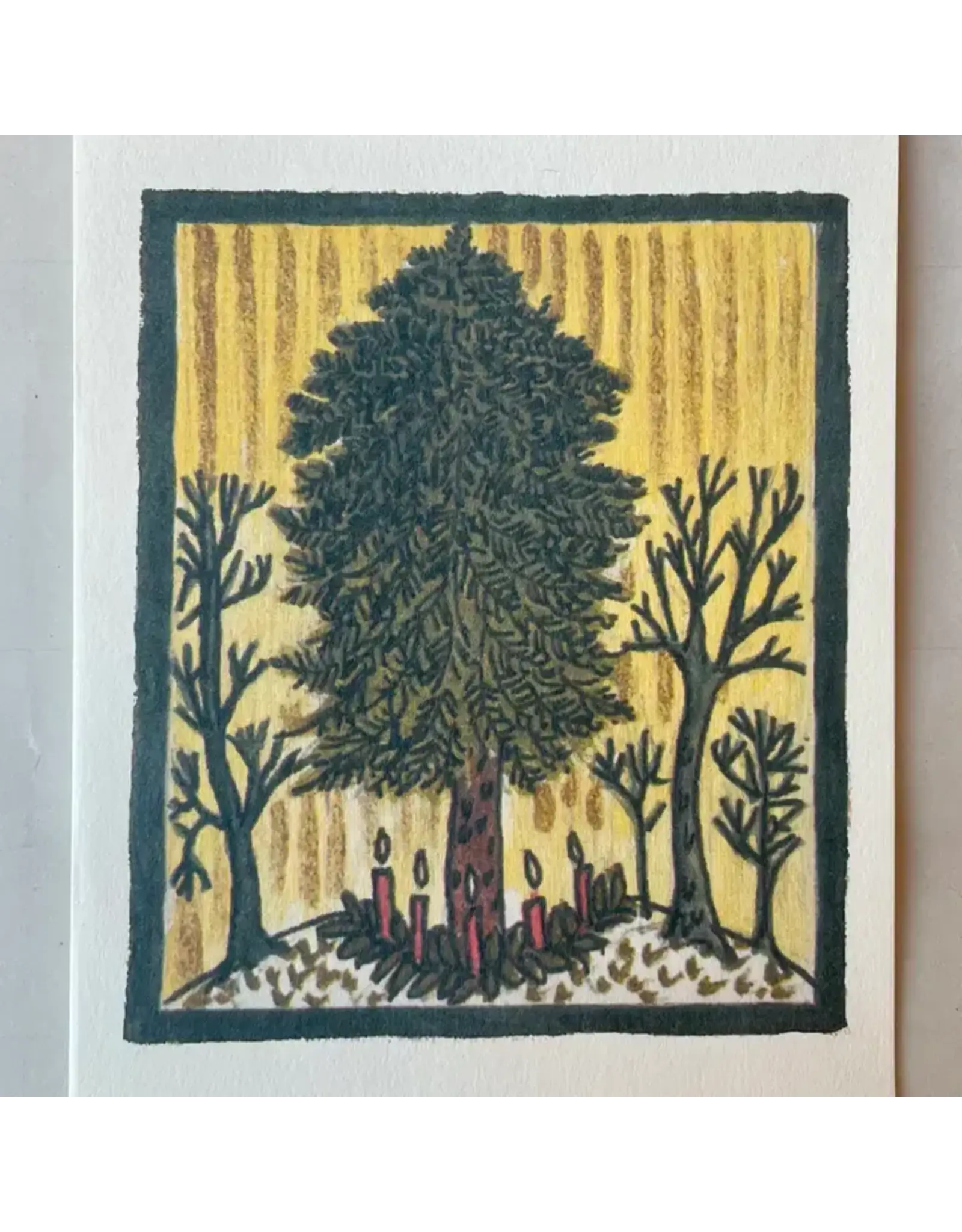 Winter Candle Tree Holiday Card