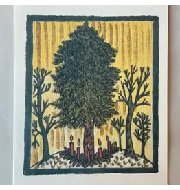 Winter Candle Tree Holiday Card
