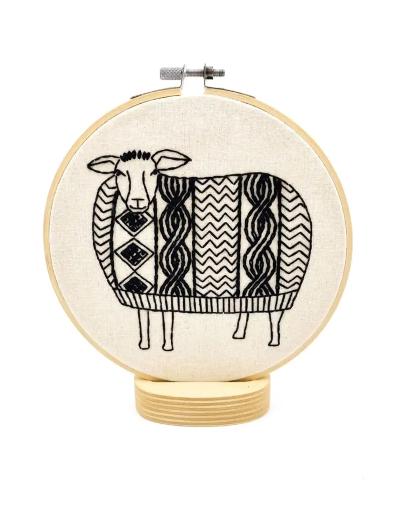 Folk Sheep Embroidery Kit