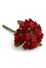 Felted Wool Red Hydrangea