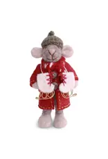 Felted Wool Mouse with Ice Skates