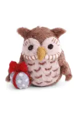 Felted Wool Owl with Gift Ornament