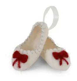 Holiday Ballet Slippers Felted Wool Ornament