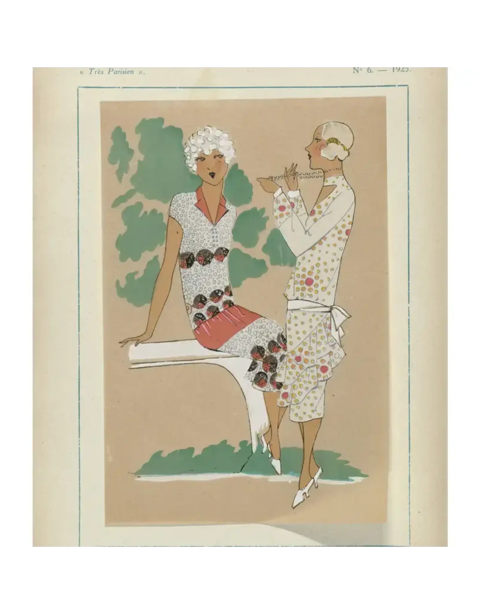 Very Parisian 1925 Art Deco Blank Card