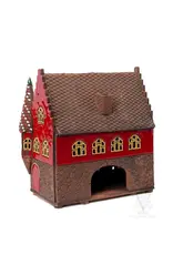 Lithuanian Vilnius Keramik Candle House Red with Towers