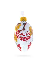 Holiday Berries Mini Glass Egg Ornament