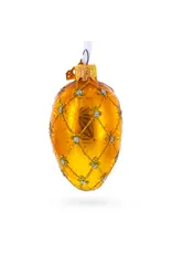 Romanov Coronation Royal Gold Mini Glass Fabergé Style Egg Ornament