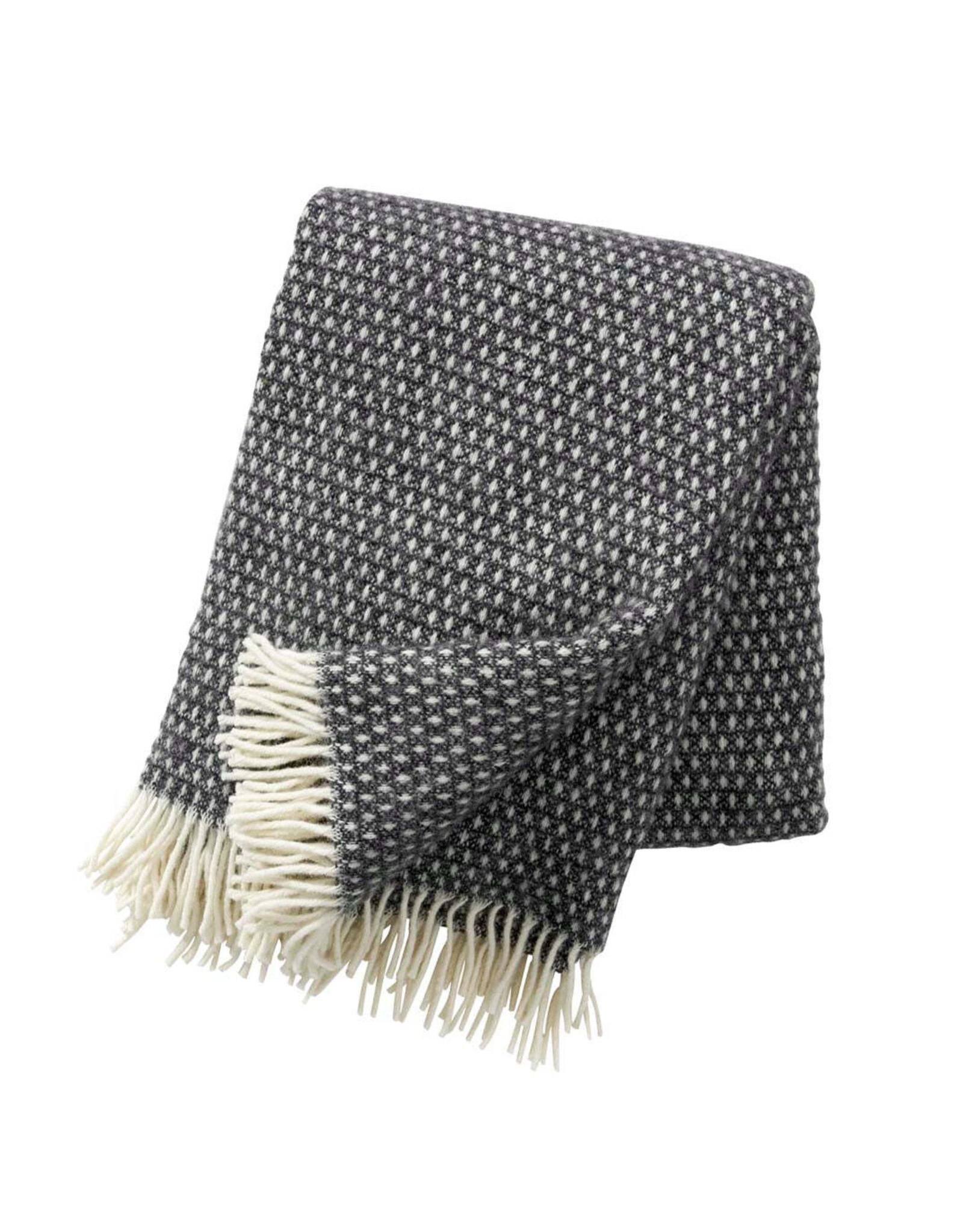 Konstantin Lambs Wool Throw in Dark Grey