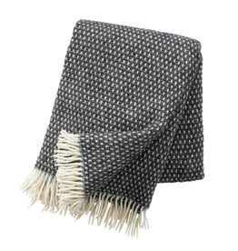 Konstantin Lambs Wool Throw in Dark Grey