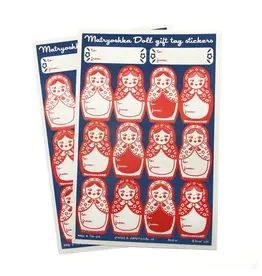 Matryoshka Doll Gift Tag Sticker Set