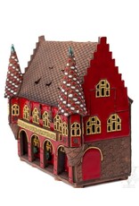 Lithuanian Vilnius Keramik Candle House Red with Towers