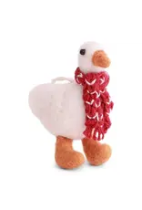 Felted Wool Goose with Scarf Ornament
