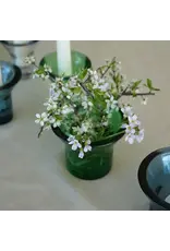 Lumi Glass Tealight Holder in Green