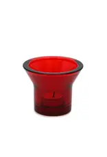 Lumi Glass Tealight Holder in Red