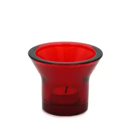 Lumi Glass Tealight Holder in Red