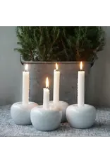 Modern Apple Candle Holder in White
