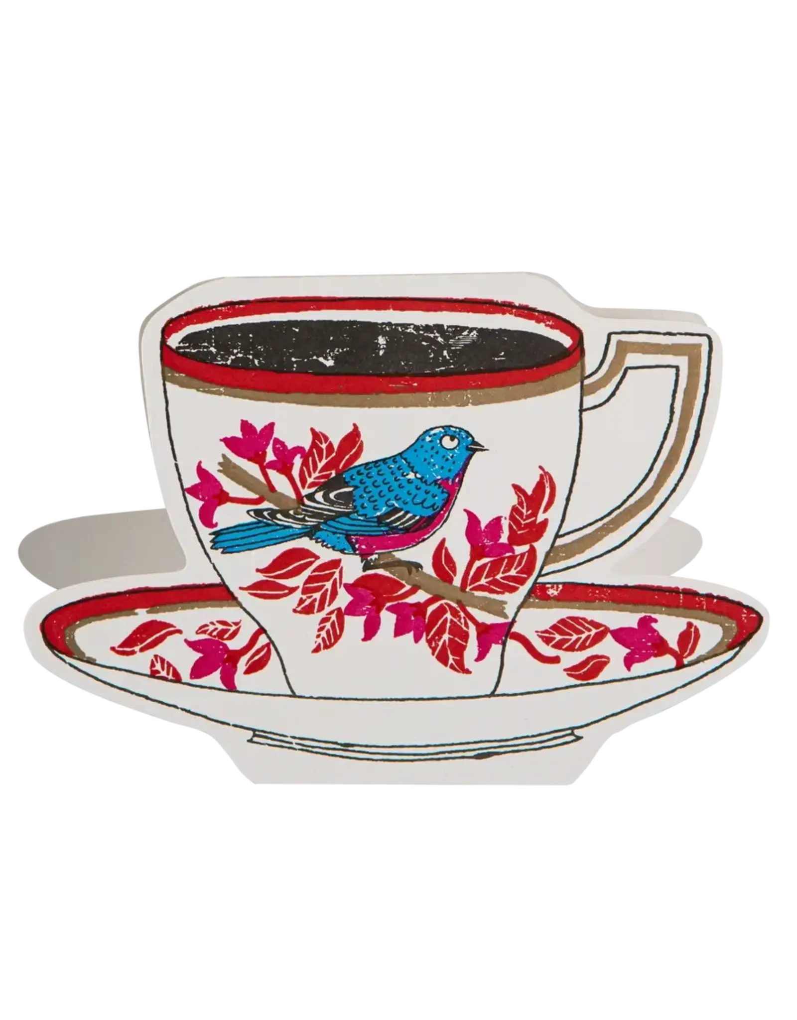 BIrdy Stand-Up Tea Cup Card