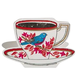 BIrdy Stand-Up Tea Cup Card